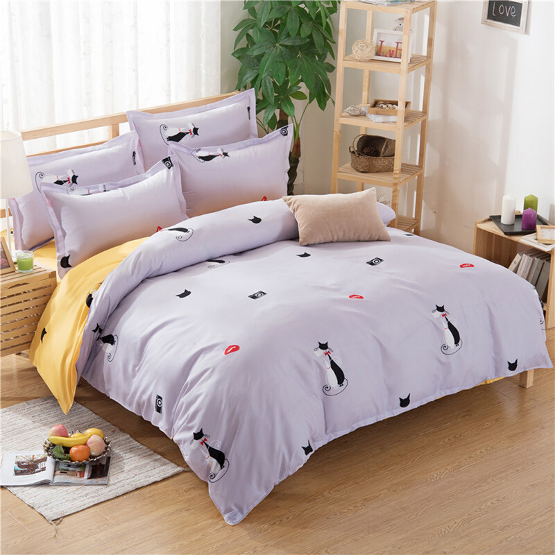 羽曼舒柔棉時(shí)尚床上用品套件 體驗(yàn)SRM01相親相愛(ài)四件套的溫馨舒適